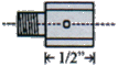 Terry set-screw type brass drill adapter